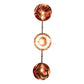 Meyda Lighting Deco Ball 70" 3-Light Brushed Nickel Cabernet Swirl Island Pendant Light With Ruby Cabernet Swirl Shade Glass