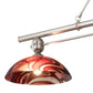 Meyda Lighting Deco Ball 70" 3-Light Brushed Nickel Cabernet Swirl Island Pendant Light With Ruby Cabernet Swirl Shade Glass