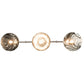 Meyda Lighting Deco Ball 70" 3-Light Brushed Nickel Noir Swirl Island Pendant Light With Black Swirl Shade Glass