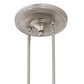 Meyda Lighting Deco Ball 70" 3-Light Nickel Island Pendant Light With Beige Cognac Swirl Shade Glass