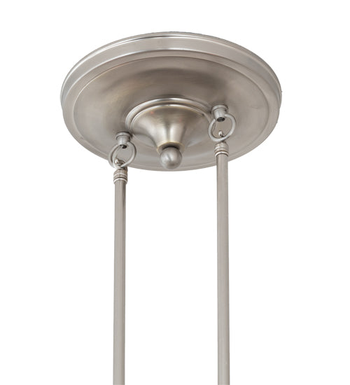 Meyda Lighting Deco Ball 70" 3-Light Nickel Island Pendant Light With Beige Cognac Swirl Shade Glass
