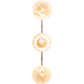 Meyda Lighting Deco Ball 70" 3-Light Nickel Island Pendant Light With Beige Cognac Swirl Shade Glass