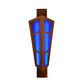 Meyda Lighting Deep Polaris 17" LED Transparent Copper Wall Sconce With Blue Sapphire Idalight Shade Glass