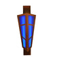 Meyda Lighting Deep Polaris 17" LED Transparent Copper Wall Sconce With Blue Sapphire Idalight Shade Glass
