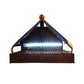 Meyda Lighting Deep Polaris 17" LED Transparent Copper Wall Sconce With Blue Sapphire Idalight Shade Glass