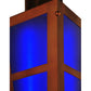 Meyda Lighting Deep Polaris 17" LED Transparent Copper Wall Sconce With Blue Sapphire Idalight Shade Glass