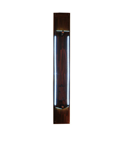 Meyda Lighting Deep Polaris 17" LED Transparent Copper Wall Sconce With Blue Sapphire Idalight Shade Glass