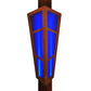 Meyda Lighting Deep Polaris 17" LED Transparent Copper Wall Sconce With Blue Sapphire Idalight Shade Glass