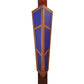 Meyda Lighting Deep Polaris 18" 2-Light Transparent Copper Wall Sconce With Blue Shade Glass