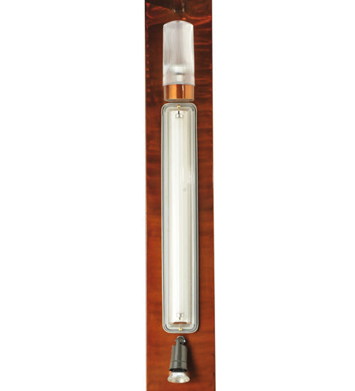 Meyda Lighting Deep Polaris 18" 2-Light Transparent Copper Wall Sconce With Blue Shade Glass