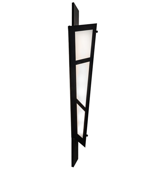 Meyda Lighting Deep Polaris 20" 8-Light Textured Black Wall Sconce With White Statuario Idalight Shade Glass