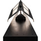 Meyda Lighting Deep Polaris 20" 8-Light Textured Black Wall Sconce With White Statuario Idalight Shade Glass
