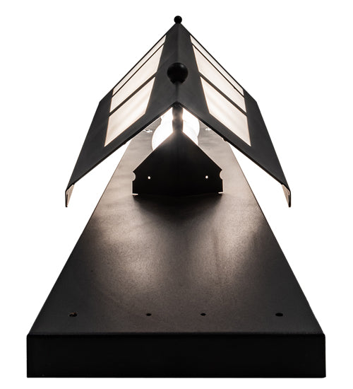Meyda Lighting Deep Polaris 20" 8-Light Textured Black Wall Sconce With White Statuario Idalight Shade Glass