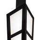 Meyda Lighting Deep Polaris 20" 8-Light Textured Black Wall Sconce With White Statuario Idalight Shade Glass