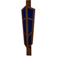Meyda Lighting Deep Polaris 20" LED Transparent Copper Over Extreme Chrome Wall Sconce With Blue Sapphire Idalight Shade Glass
