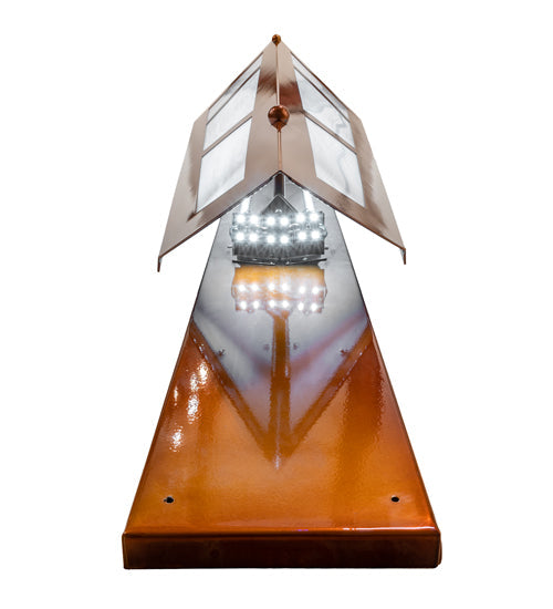 Meyda Lighting Deep Polaris 20" LED Transparent Copper Over Extreme Chrome Wall Sconce With White Angelwing Idalight Shade