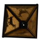 Meyda Lighting Deer 16" Textured Black Frame With Beige Art Shade Glass