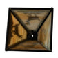 Meyda Lighting Deer 16" Textured Black Frame With Beige Iridescent Shade Glass