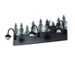 Meyda Lighting Deer 27" 3-Light Textured Black & Green Trees Vanity Light With White Opal Shade Glass