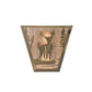 Meyda Lighting Deer Creek 108590 13" 2-Light Antique Copper Wall Sconce With Silver Mica Shade Glass