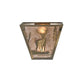 Meyda Lighting Deer Creek 108590 13" 2-Light Antique Copper Wall Sconce With Silver Mica Shade Glass