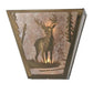 Meyda Lighting Deer Creek 108590 13" 2-Light Antique Copper Wall Sconce With Silver Mica Shade Glass