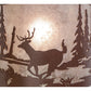 Meyda Lighting Deer Creek 12" Rust Wall Sconce With Silver Mica Shade Glass