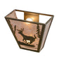 Meyda Lighting Deer Creek 13" 2-Light Antique Copper Wall Sconce With Silver Mica Shade Glass