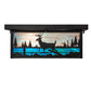 Meyda Lighting Deer Creek 23" 2-Light Craftsman Brown Flush Mount Light With Multi-Colored Shade Glass