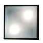 Meyda Lighting Deer Creek 23" 2-Light Craftsman Brown Flush Mount Light With Multi-Colored Shade Glass