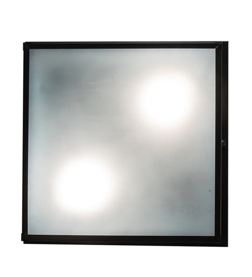 Meyda Lighting Deer Creek 23" 2-Light Craftsman Brown Flush Mount Light With Multi-Colored Shade Glass