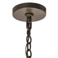 Meyda Lighting Deer Family 48" 8-Light Timeless Bronze Inverted Pendant Light With Ambra Siena Idalight Shade Glass