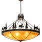 Meyda Lighting Deer Family 48" 8-Light Timeless Bronze Inverted Pendant Light With Ambra Siena Idalight Shade Glass