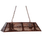 Meyda Lighting Deer Hunter 48" 9-Light New Copper Vein Island Pendant Light With Silver Mica Shade Glass