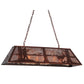 Meyda Lighting Deer Hunter 48" 9-Light New Copper Vein Island Pendant Light With Silver Mica Shade Glass