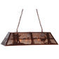 Meyda Lighting Deer Hunter 48" 9-Light New Copper Vein Island Pendant Light With Silver Mica Shade Glass