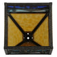Meyda Lighting Deer Lodge 13"W x 10"H Craftsman Brown Frame and Multi-Colored Shade Glass