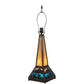 Meyda Lighting Deer Lodge 19" 3-Light Craftsman Brown Table Lamp Base and Multi-Colored Lighted Base