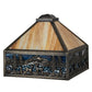 Meyda Lighting Deer Lodge 19" Craftsman Brown Frame With Blue & Beige Shade Glass