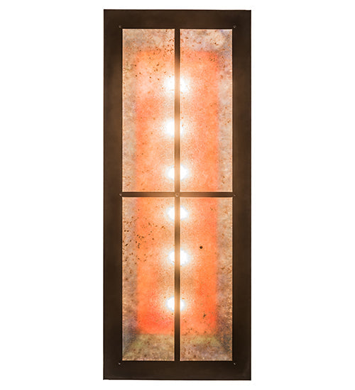 Meyda Lighting Deer Through the Trees 52" 6-Light Antique Copper Island Pendant Light With Multi-Colored Shade Glass