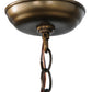 Meyda Lighting Deer at Dawn 10" Antique Copper Mini Pendant Light With Silver Mica Shade Glass