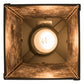 Meyda Lighting Deer at Dawn 10" Oil Rubbed Bronze Mini Pendant Light With Silver Mica Shade Glass