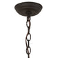 Meyda Lighting Deer at Dawn 10" Oil Rubbed Bronze Mini Pendant Light With Silver Mica Shade Glass