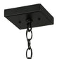 Meyda Lighting Deer at Dawn 10" Textured Black Mini Pendant Light With Beige Shade Glass