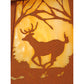 Meyda Lighting Deer at Dawn 11" Earth Mini Pendant Light With Beige Art Shade Glass