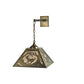 Meyda Lighting Deer at Dawn 16" 2-Light Antique Copper Hanging Wall Sconce With Silver Mica Shade Glass