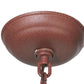 Meyda Lighting Deer at Dawn 22" 2-Light Rust Pendant Light With Silver Mica Shade Glass