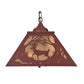 Meyda Lighting Deer at Dawn 22" 2-Light Rust Pendant Light With Silver Mica Shade Glass