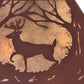 Meyda Lighting Deer at Dawn 22" 2-Light Rust Pendant Light With Silver Mica Shade Glass