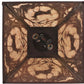 Meyda Lighting Deer at Dawn 22" 2-Light Rust Pendant Light With Silver Mica Shade Glass
